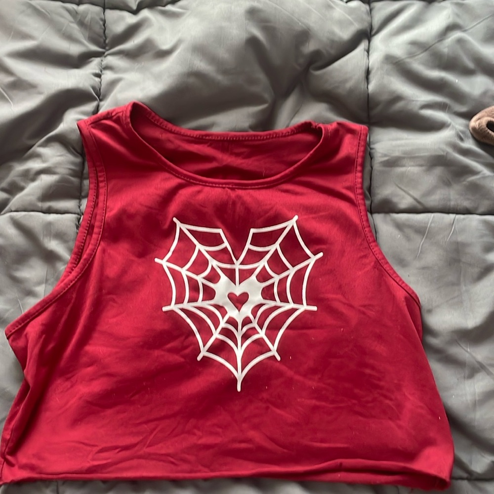 Heart Web Crop Top